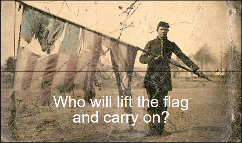 Who Will Lift The Flag And Carry On